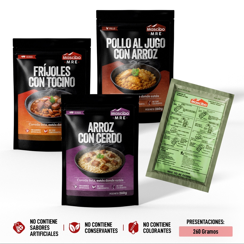 PACK 3 POUCH + 3 CALENTADOR AUTONOMO MASCIBO 