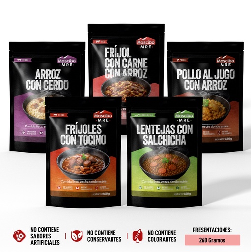 [P07] PACK 5 POUCH MASCIBO DE 260gr